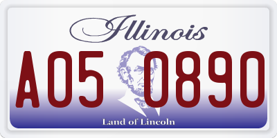 IL license plate A050890