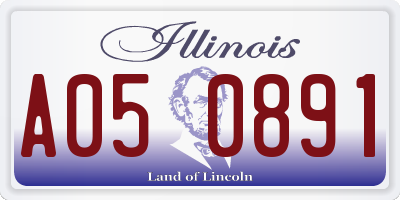 IL license plate A050891