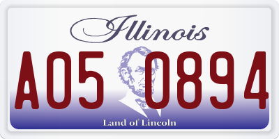 IL license plate A050894