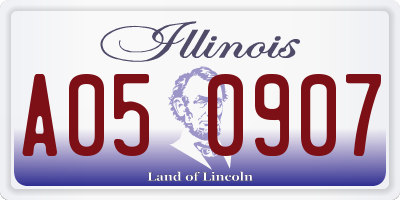 IL license plate A050907