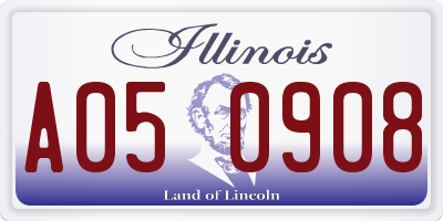 IL license plate A050908