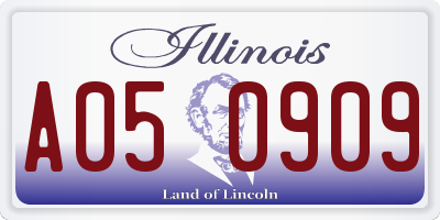 IL license plate A050909