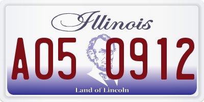IL license plate A050912