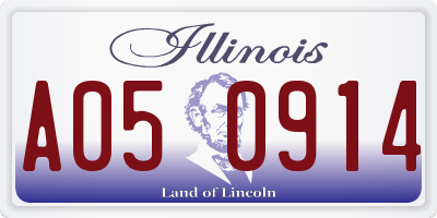 IL license plate A050914
