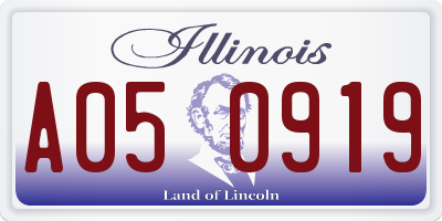IL license plate A050919
