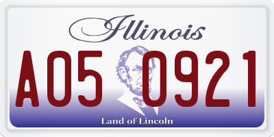 IL license plate A050921