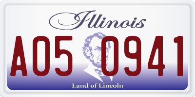 IL license plate A050941