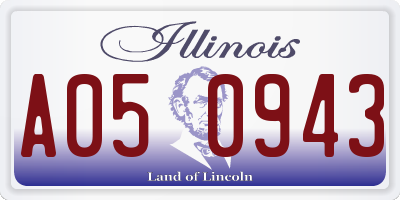 IL license plate A050943