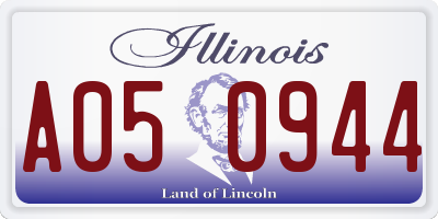 IL license plate A050944
