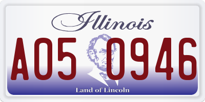 IL license plate A050946