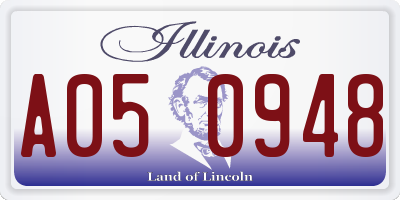 IL license plate A050948