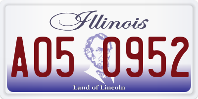 IL license plate A050952