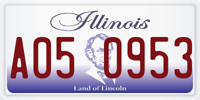 IL license plate A050953