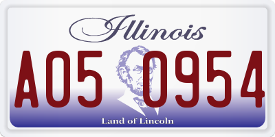 IL license plate A050954