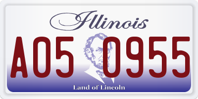 IL license plate A050955