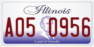 IL license plate A050956