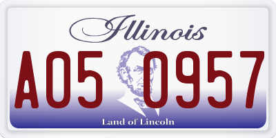 IL license plate A050957