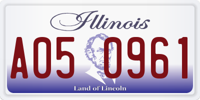 IL license plate A050961