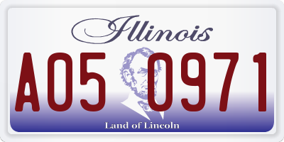 IL license plate A050971