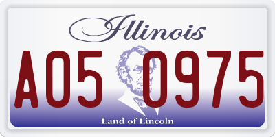 IL license plate A050975