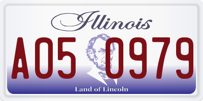 IL license plate A050979