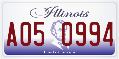 IL license plate A050994
