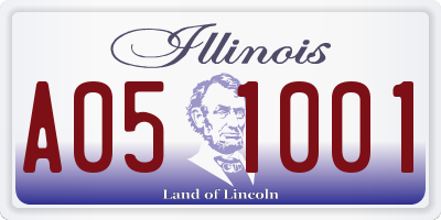 IL license plate A051001
