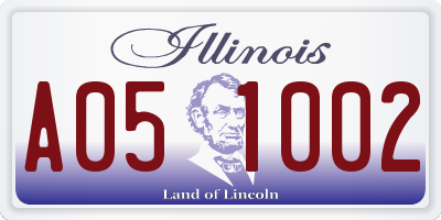 IL license plate A051002
