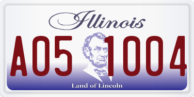 IL license plate A051004