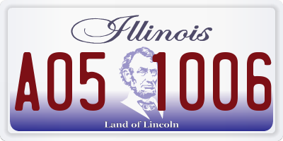 IL license plate A051006