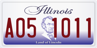 IL license plate A051011