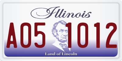 IL license plate A051012