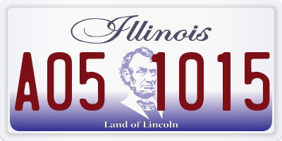 IL license plate A051015
