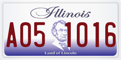 IL license plate A051016