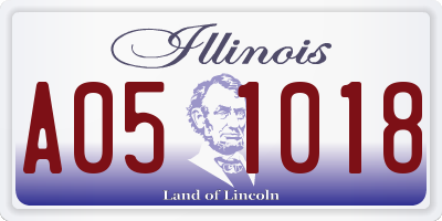IL license plate A051018