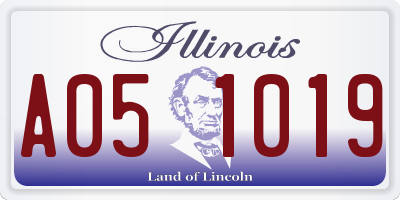 IL license plate A051019