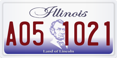 IL license plate A051021