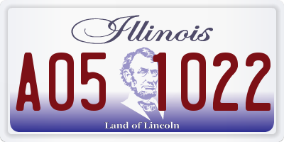 IL license plate A051022