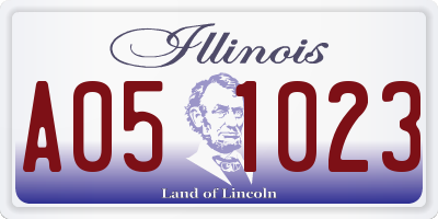 IL license plate A051023