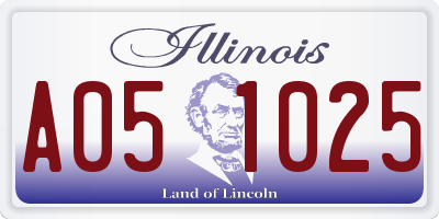 IL license plate A051025