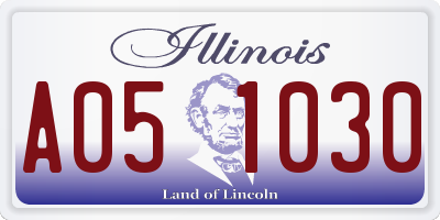 IL license plate A051030