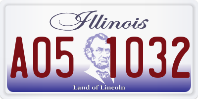 IL license plate A051032