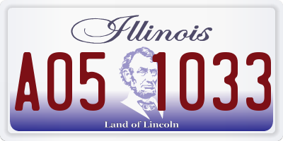 IL license plate A051033