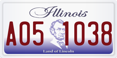 IL license plate A051038