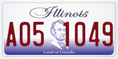 IL license plate A051049