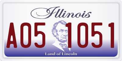 IL license plate A051051