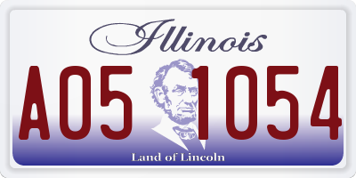 IL license plate A051054