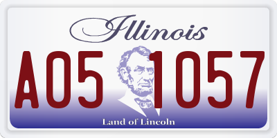 IL license plate A051057