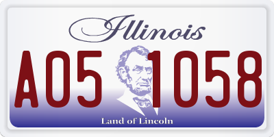 IL license plate A051058