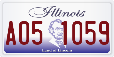 IL license plate A051059